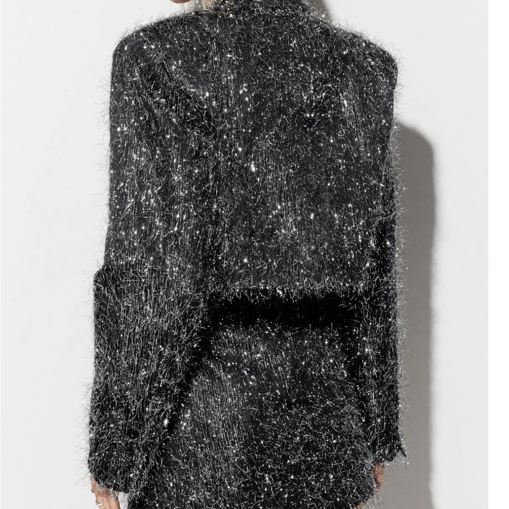 NASTY GAL Tinsel Cropped Blazer - Picture 2 of 6